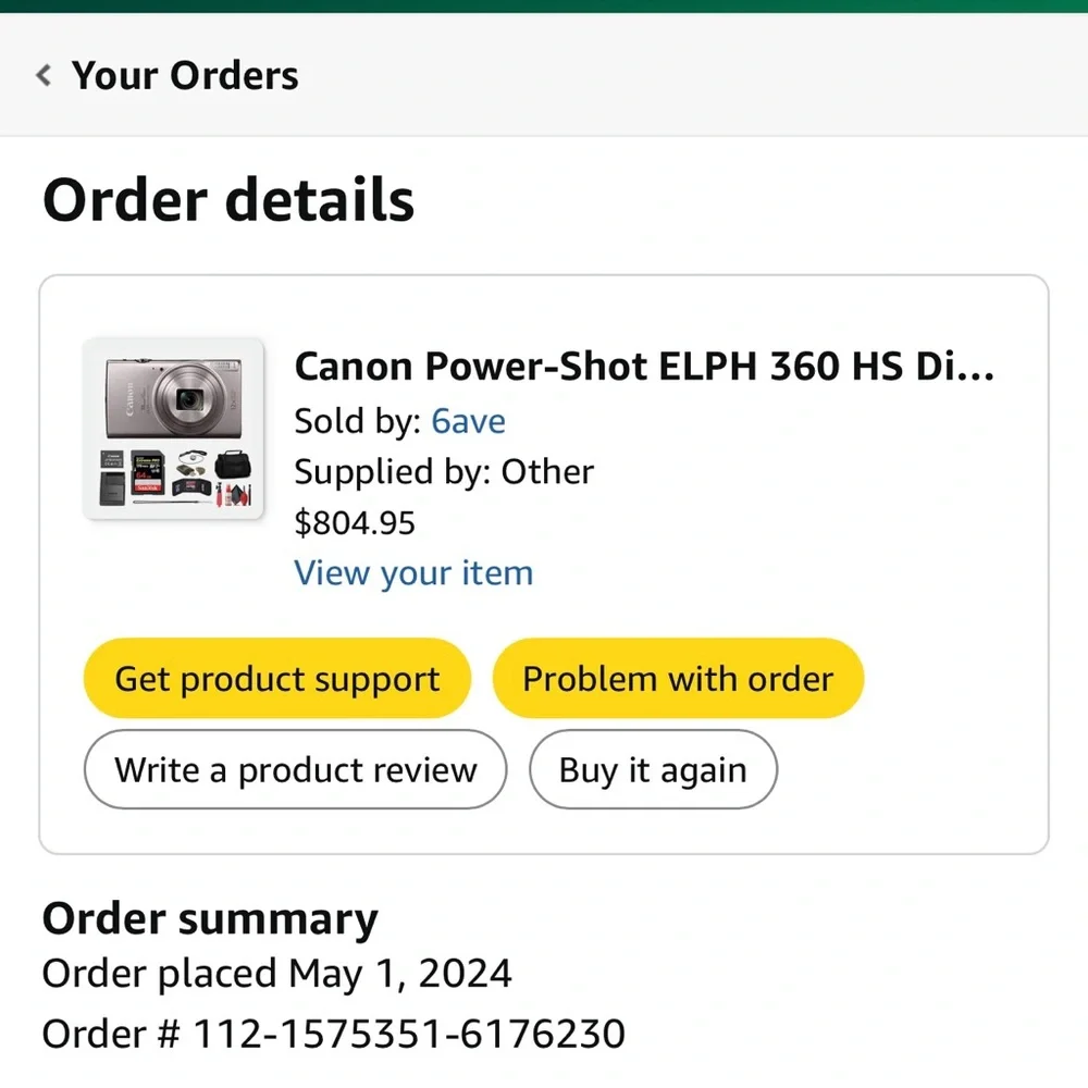 Canon ELPH 360 HS Digital Camera - Silver